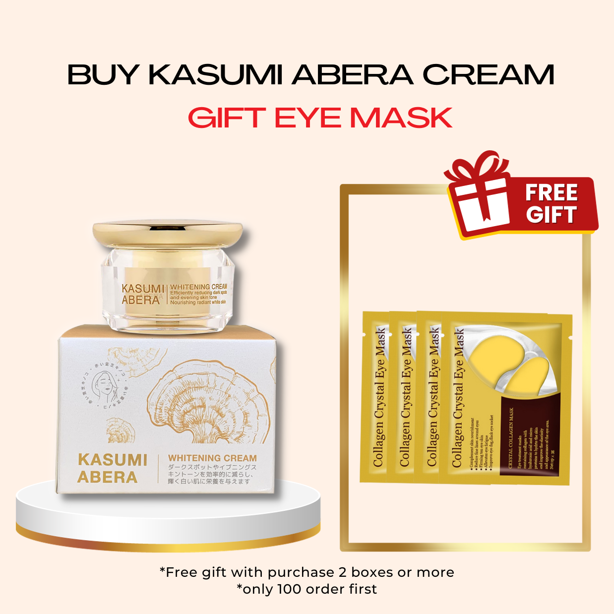 [SALE OFF 50%] Kasumi Abera Cream CN- GIFT Eye Mask