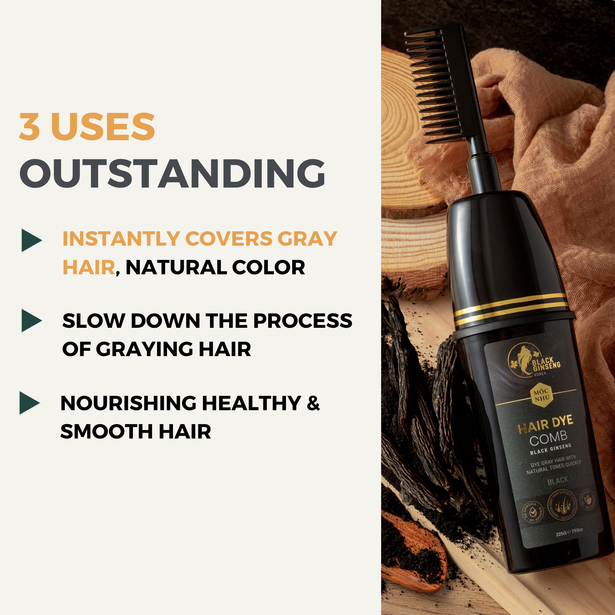 MOCNHU Hair Dye Shampoo - Black Ginseng