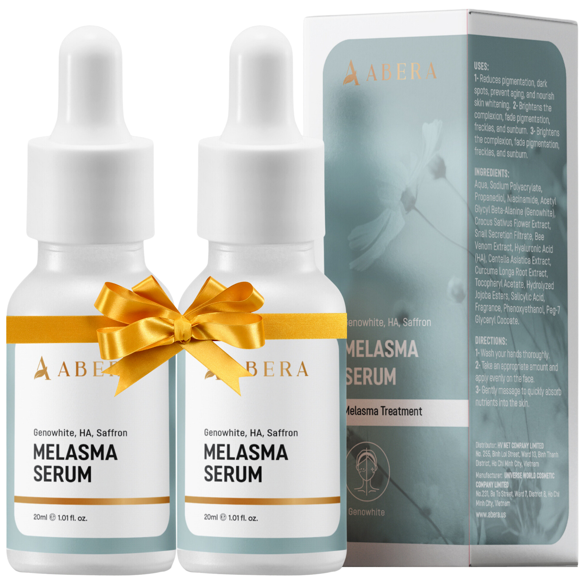 ABERA Melasma Serum, Dark Spot Corrector Serumwith Niacinamide and Hyaluronic Acid, Melasma Treatment for Face (AMZ)