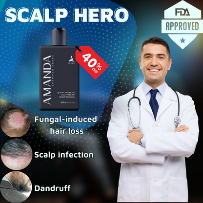 ScalpHero - Stimulates hair growth, moisturizes, protects the scalp, and treats dandruff.