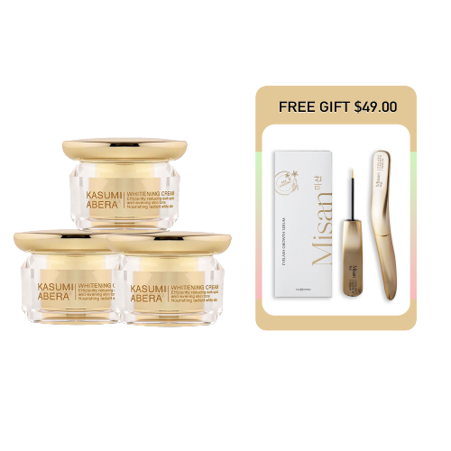 SUPER SALE 50% Melasma Kasumi Whitening Cream Abera and FREE GIFT Eyelash Serum Misan - CS