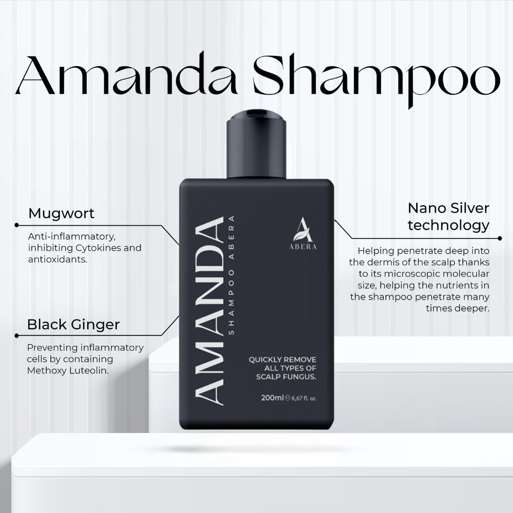 Amanda Abera Shampoo - Treat dandruff, eliminate scalp fungus, stimulate hair growth and strengthen hair