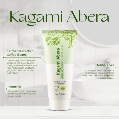 Teeth Whitening Enamel Kagami Abera Green Coffee - Made by Vietnamese